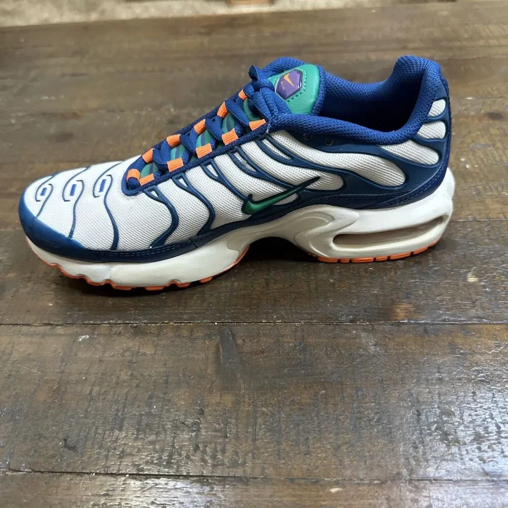 Nike Air Max Plus TN Tuned Air Youth 5.5Y Blue White Orange Sneakers
